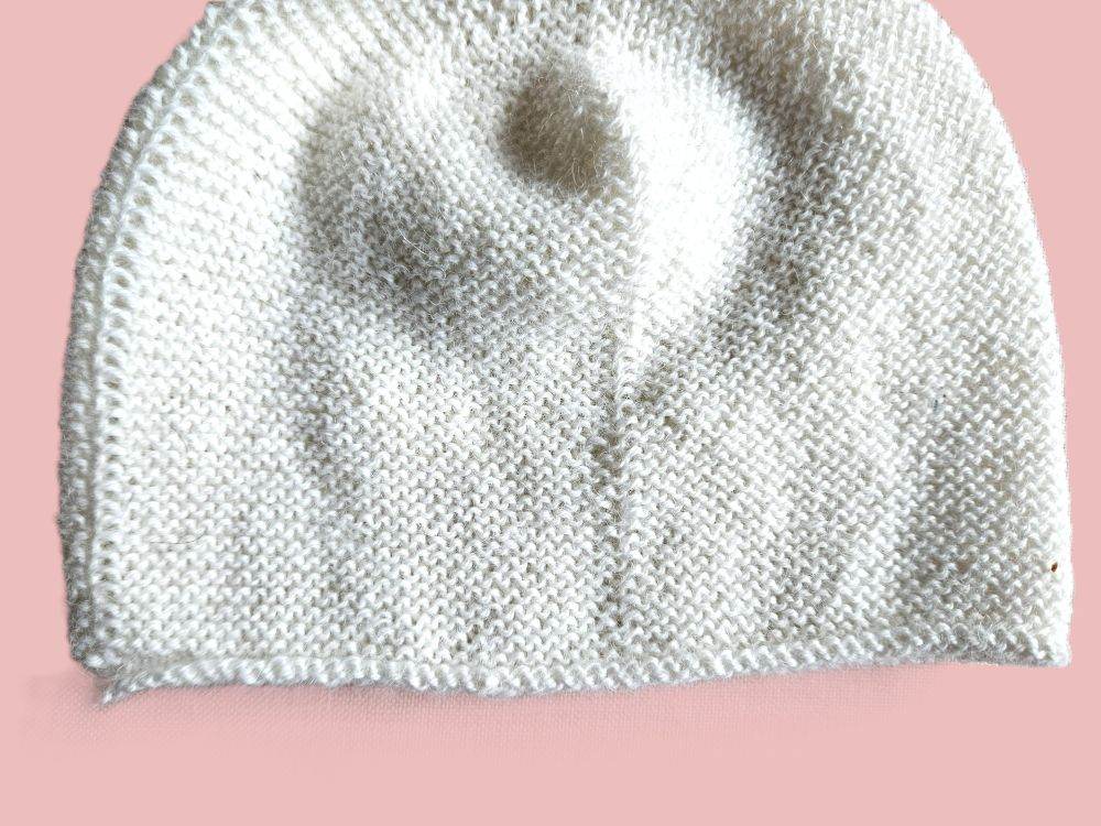 Baby Mütze und Halstuch Alpaka Weiss bis 46cm 6-12 Monate - Shop Pekusch