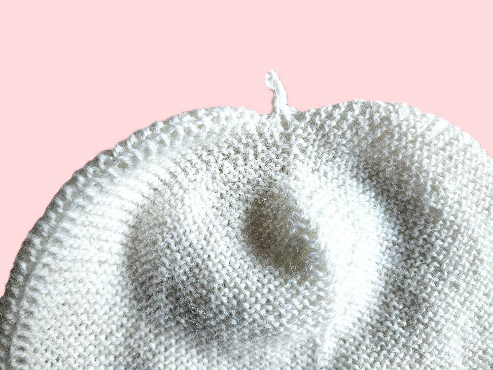 Baby Mütze und Halstuch Alpaka Weiss bis 46cm 6-12 Monate - Shop Pekusch