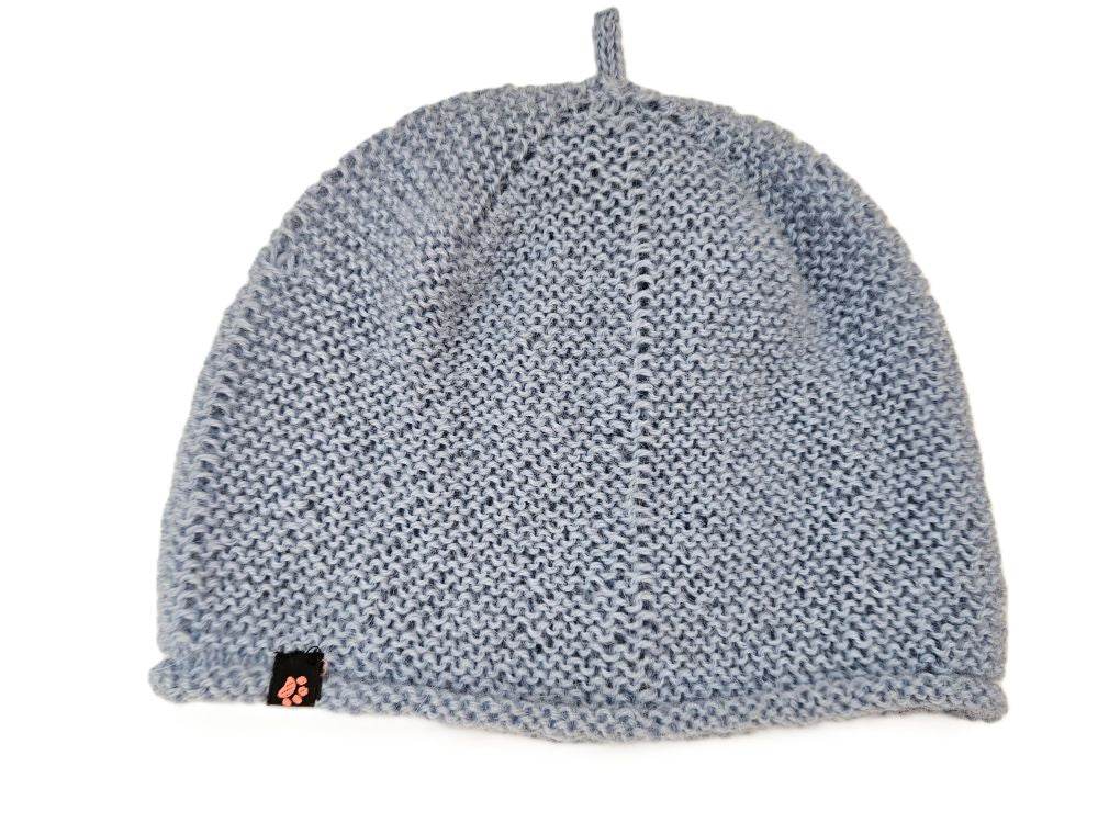 Baby Mütze Alpaka Hellblau für 3-9 Monate oder 40 cm Kopfumfang - Shop Pekusch