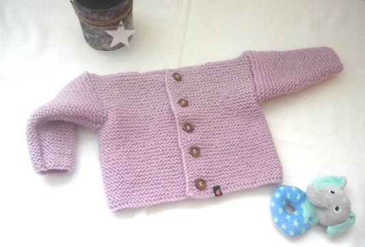 Baby Strickjacke Rosa in Größe 62/68 - Shop Pekusch