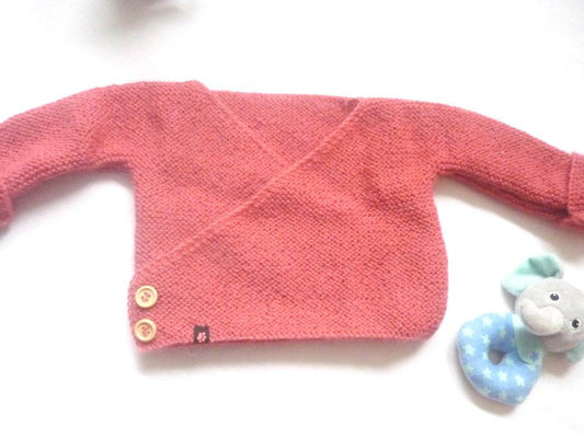 Wickeljacke Baby Koralle Größe 62/68 3-6 month - Shop Pekusch