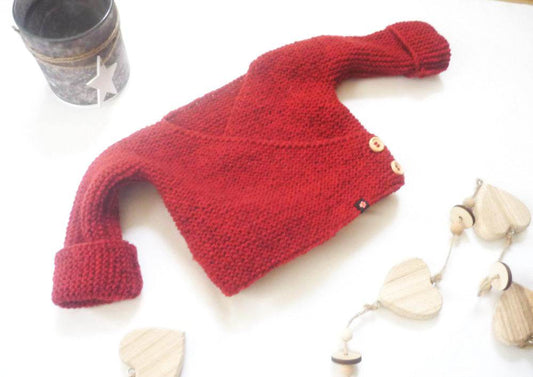 Wickeljacke Baby Bio Rot Größe 62/68 3-6 month - Shop Pekusch