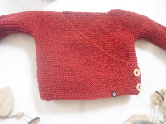 Wickeljacke Baby Bio Rot Größe 62/68 3-6 month - Shop Pekusch