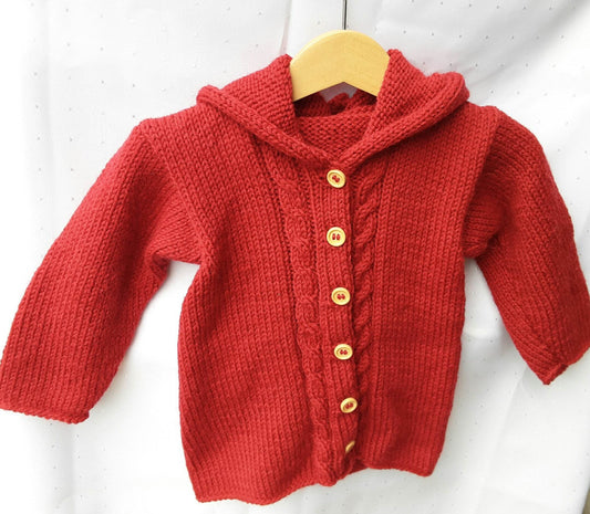 Strickjacke Baby Rot Größe 80/86 12-18 month - Shop Pekusch