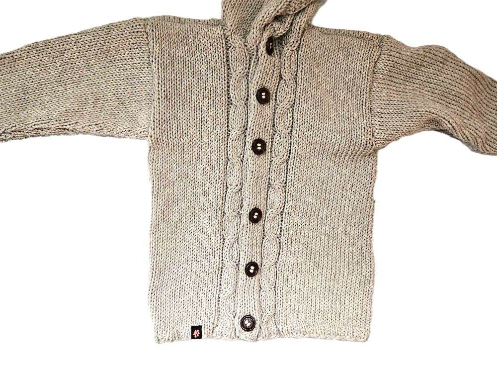 Baby Strickjacke Beige Größe 86/92 18-24 Monate - Shop Pekusch