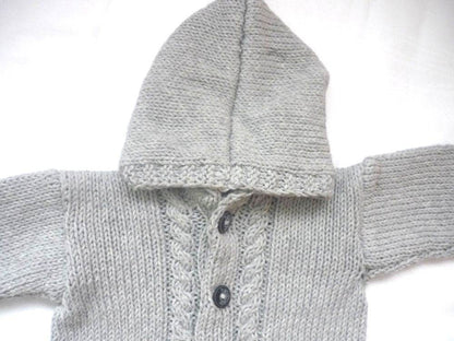 Strickjacke Baby Hellgrau Größe 62/68 3-6 month - Shop Pekusch