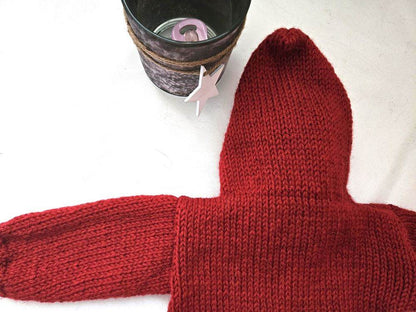 Merino Strickjacke Rot Gr. 62/68- 3-6 month - Shop Pekusch