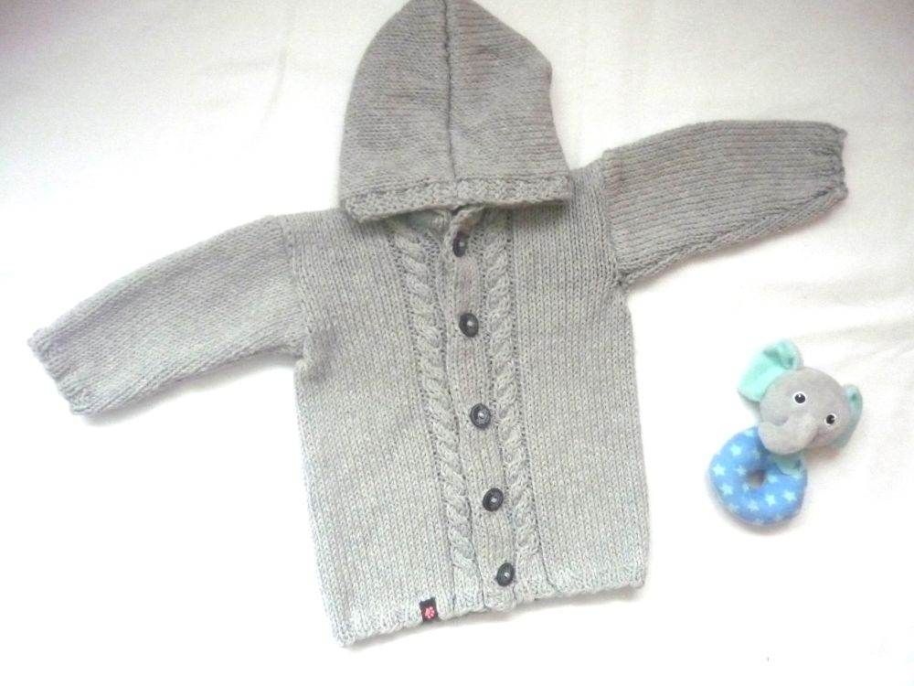 Strickjacke Baby Hellgrau Größe 62/68 3-6 month - Shop Pekusch