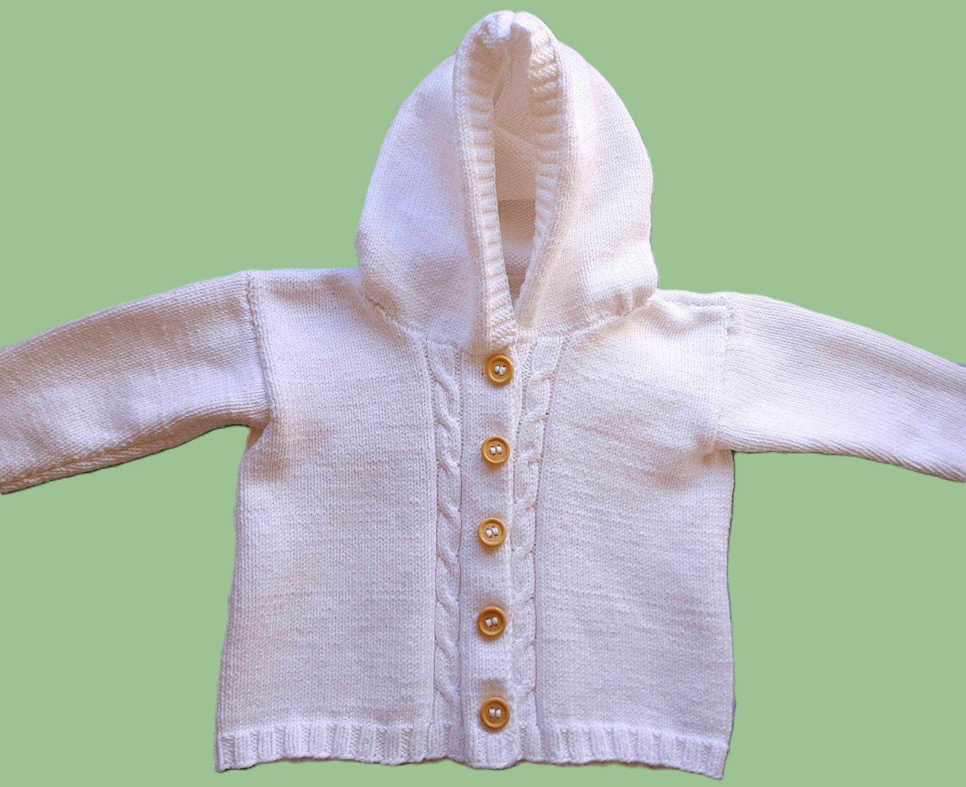 Strickjacke Baby Weiß Größe 62/68 3-6 month - Shop Pekusch
