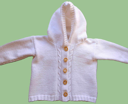 Strickjacke Baby Weiß Größe 62/68 3-6 month - Shop Pekusch